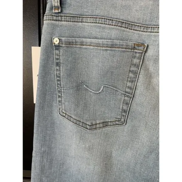 7 For All Mankind Alexa Cropped Trouser Wide Leg Jeans Women's Size 27 - Picture 8 of 9